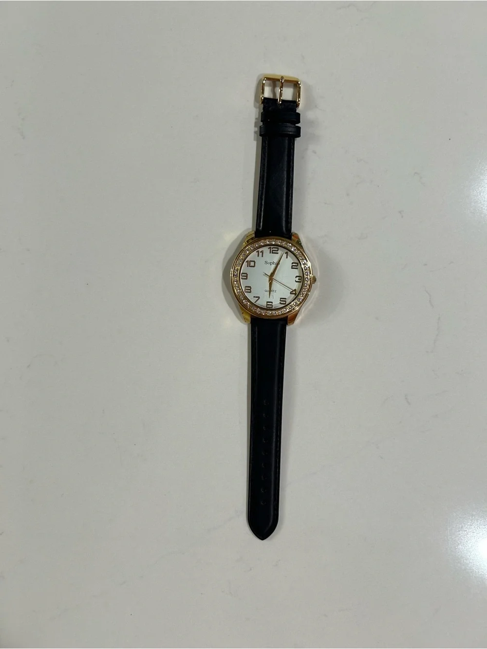 Sophie Women's Watch - Gold Tone, Crystal Bezel - NEW Battery & Band